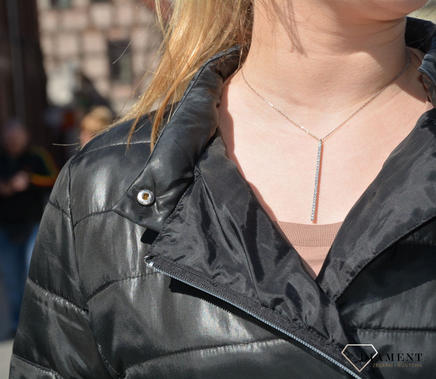 Naszyjnik srebrny pałeczka z cyrkonią Dallacqua ✓Srebrne Naszyjniki Damskie w Sklepie z Biżuterią zegarki-diament.pl✓Piękne i Eleganckie Naszyjniki dla Kobiet41.jpg